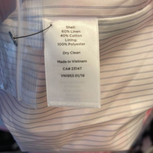 Talbots | Gingham Plaid Blazer Pink White Button Down‎ Long Sleeve - Picture 7 of 7